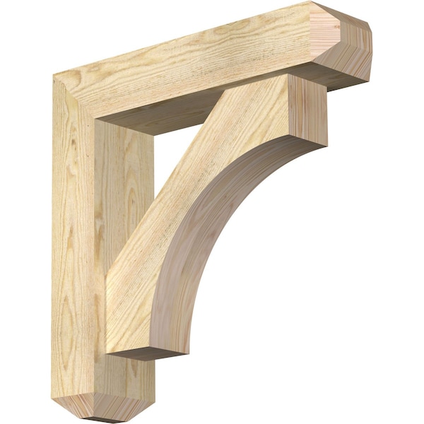 Ekena Millwork Westlake Craftsman Rough Sawn Bracket w/ Offset Brace, Douglas Fir, 6"W x 24"D x 24"H BKT0604X24X24WTL04RDF - main